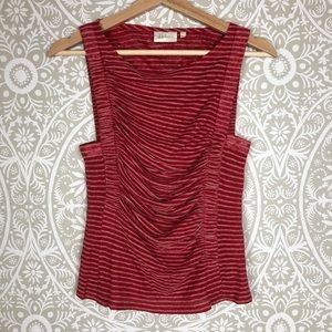 Anthropologie | Deletta Ruched Striped Tank Top